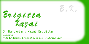 brigitta kazai business card